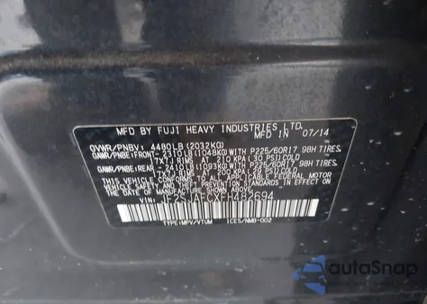 2015 Subaru Forester 2.5I Premium z USA, uszkodzony, nr VIN JF2SJAFCXFH482694